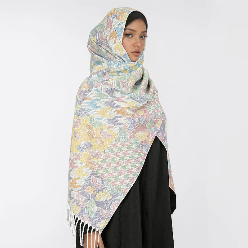 Women's Ethnic Style Minimalist Geometric Solid Color Polyester Scarf