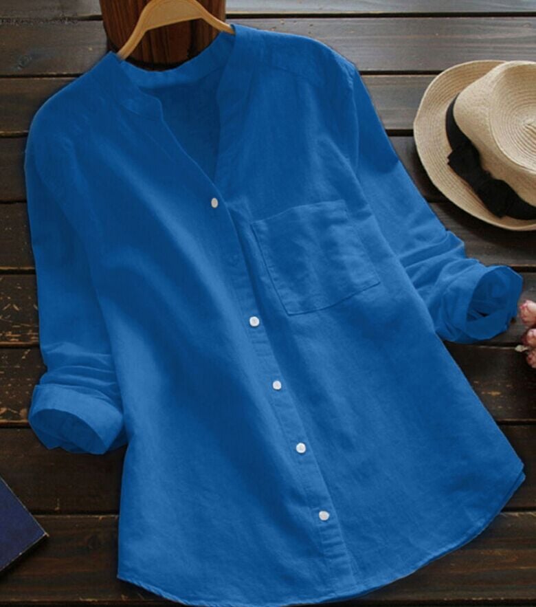 Linen Cotton Casual Loose Shirt-Buy 3 Free Shipping and Get 8% OFF