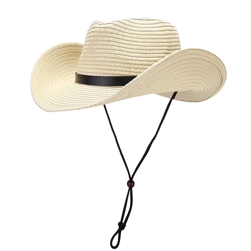 Women's Retro Ethnic Style Solid Color Crimping Straw Hat