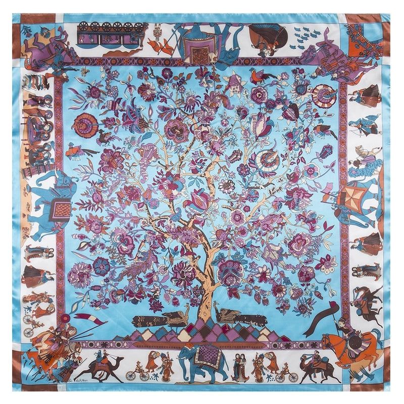 Women's Streetwear Tree Polyester Crochet Lace Silk Scarf