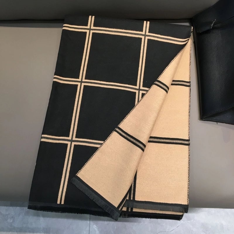 Plaid Scarf Women's Autumn And Winter New British-style Cashmere Lengthen Thickened Warm Air Conditioning Dual-use Shawl