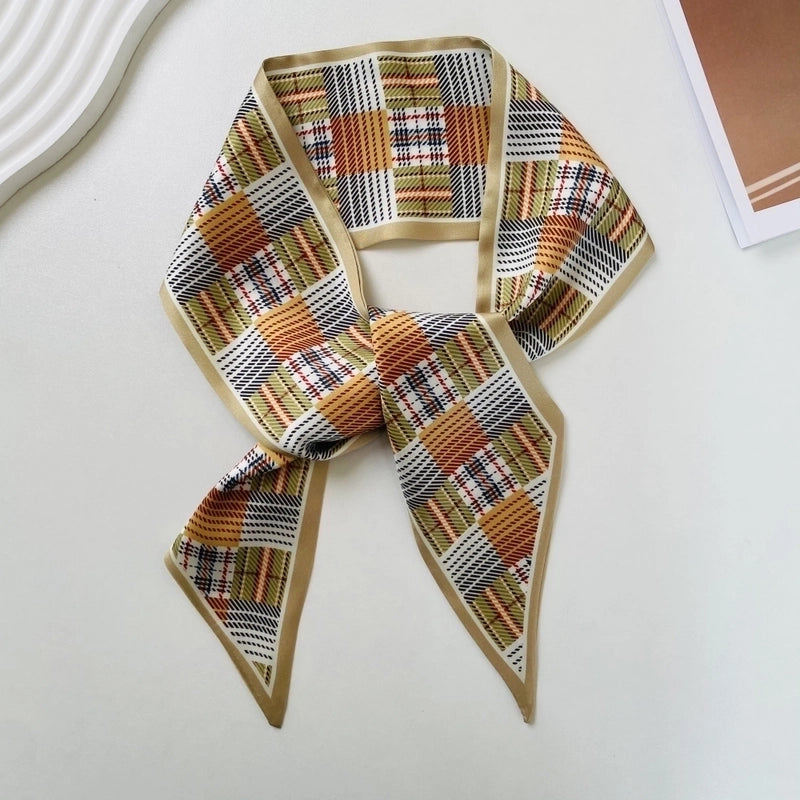 Women's Elegant Printing Polyester Silk Scarf