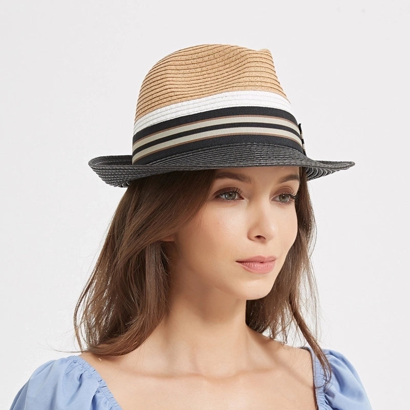 Women's Vacation Solid Color Big Eaves Fedora Hat