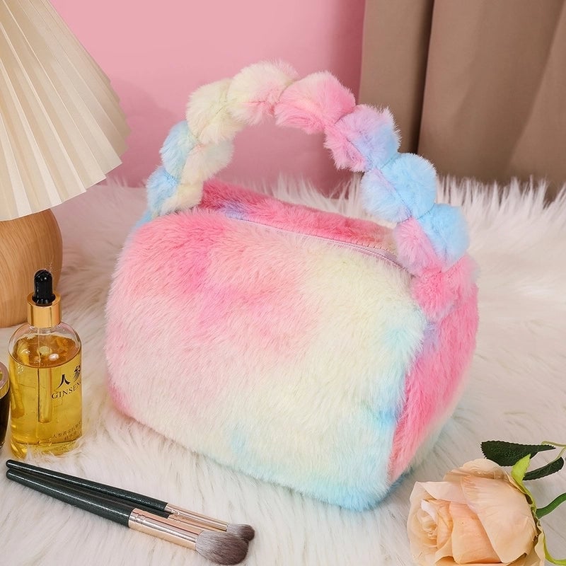 Women's Plush Color Block Vintage Style Classic Style Square Zipper