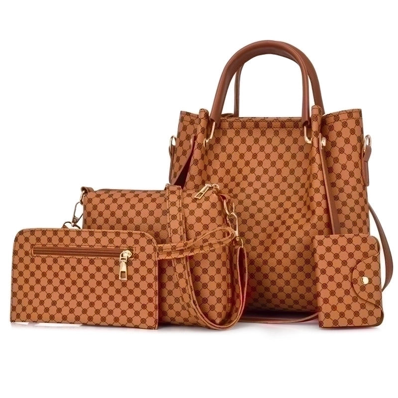 Women's Medium All Seasons Pu Leather Vintage Style Bag Sets