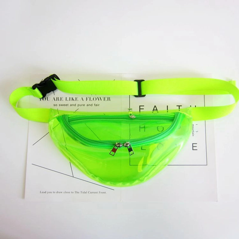 Ladies Waist Bag Running Outdoor Sports PU Colorful Laser New Shoulder Slung Chest Bag Men