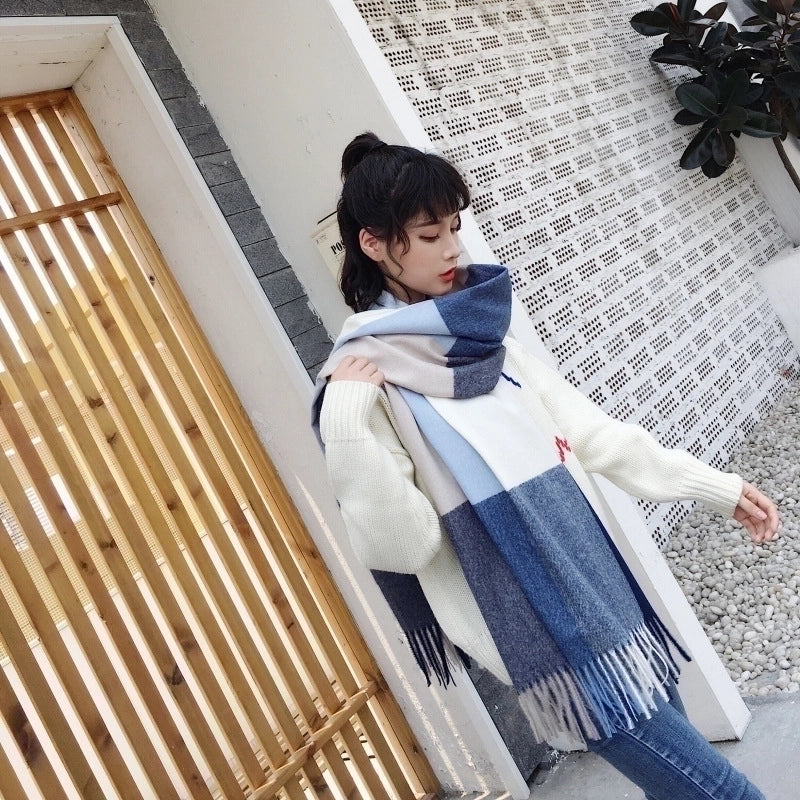 Cashmere Scarf  (blue)
