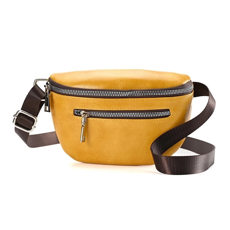 3 Pieces Women's Fashion Solid Color Pu Leather Waist Bags