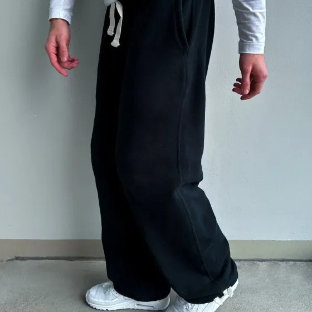 Fleece Lined Lounge Pants With Double Stripe Accent
