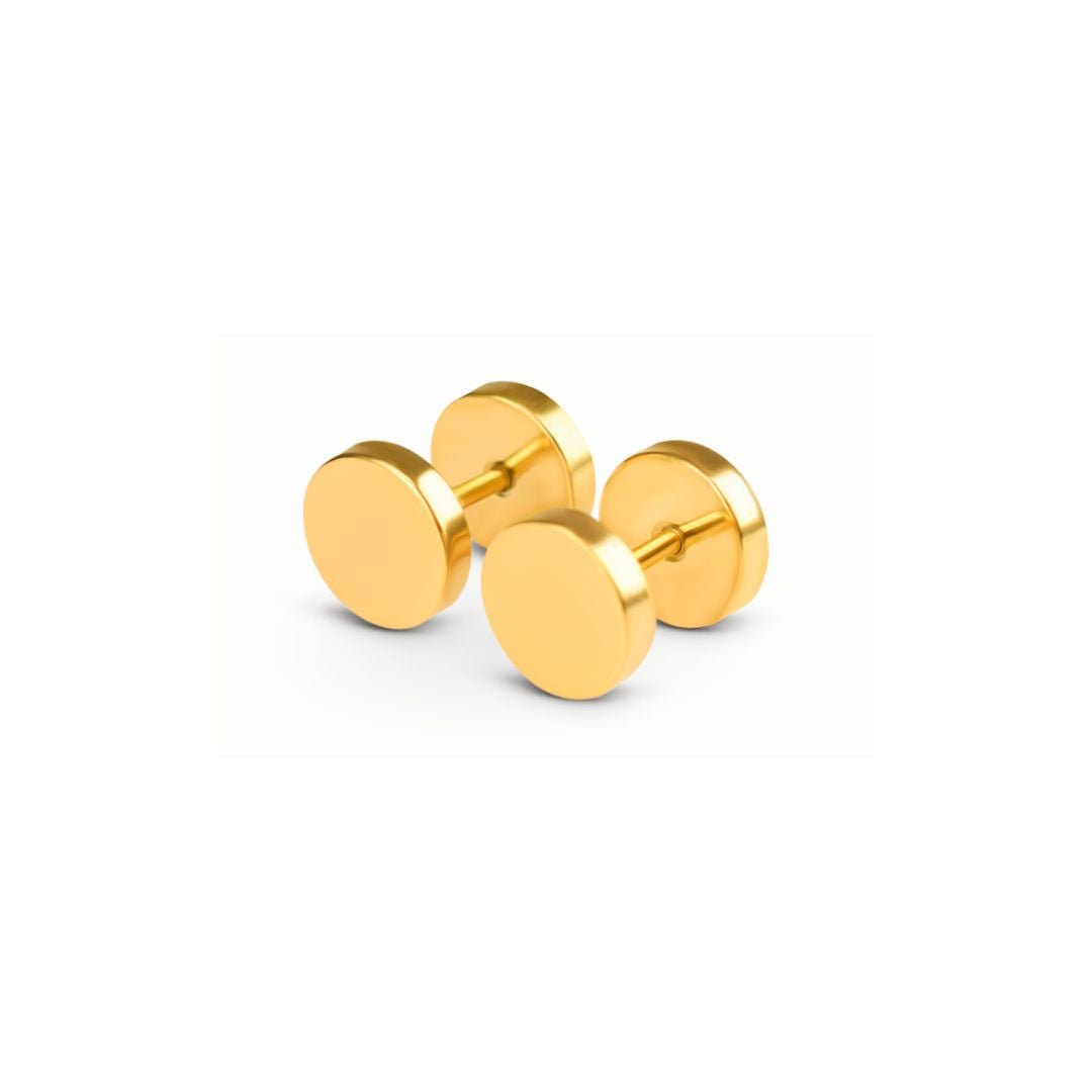 8mm Double studs - Gold
