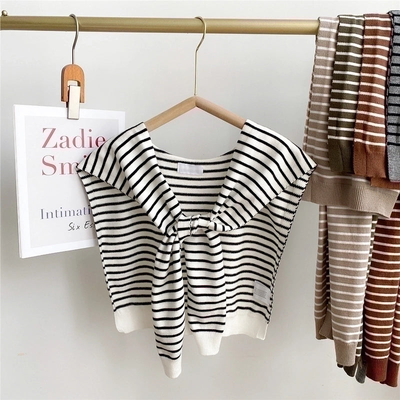 Women's Minimalist Stripe Polyester Scarf