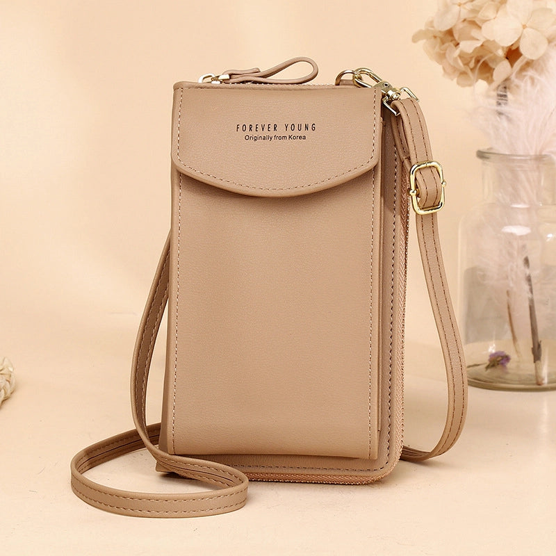Korean Version Pu Bag Messenger Mobile Phone Bag Coin Bag Large-capacity Bag Shoulder Bag Card Bag Student Wallet