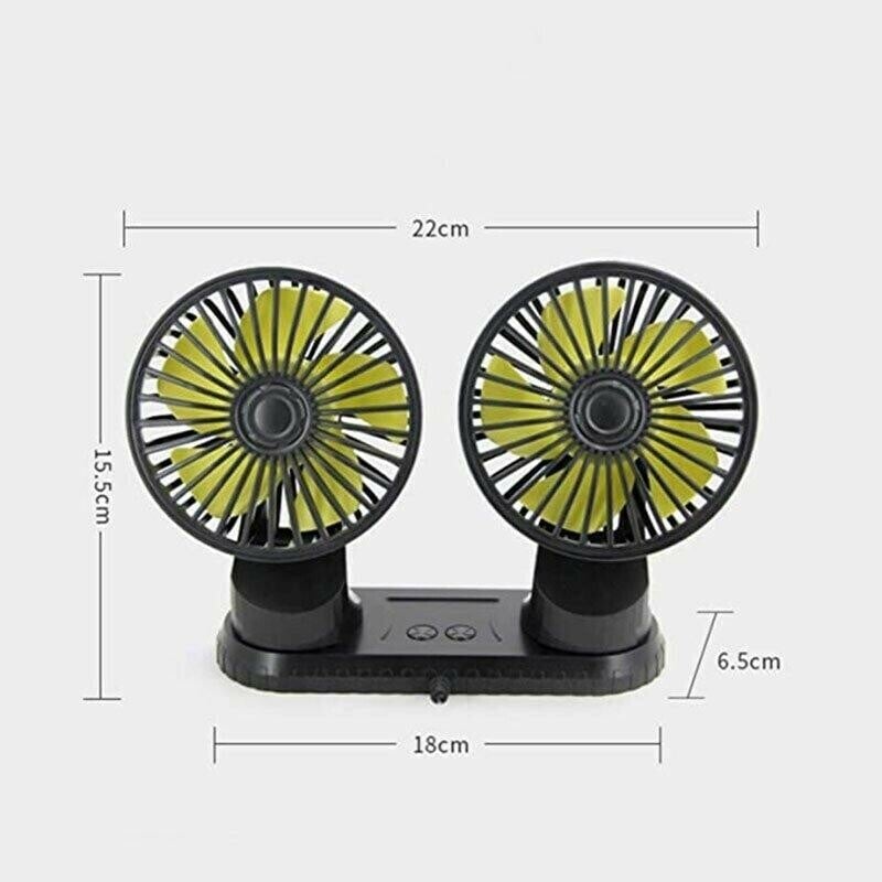 🎁Car Essentials✨Double Cooling Car Fan