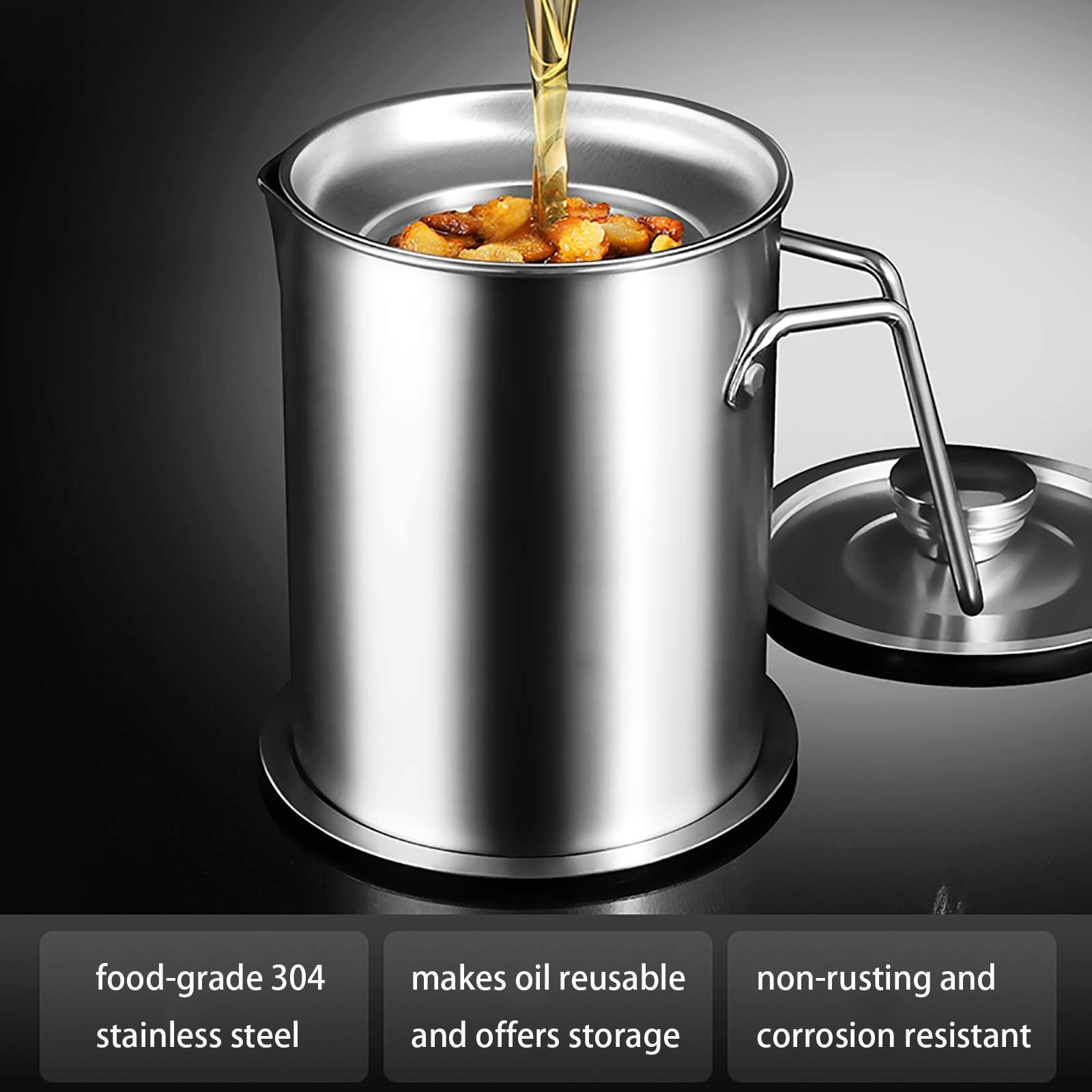 Summer Hot Sale - Stainless Steel Oil Filter Pot