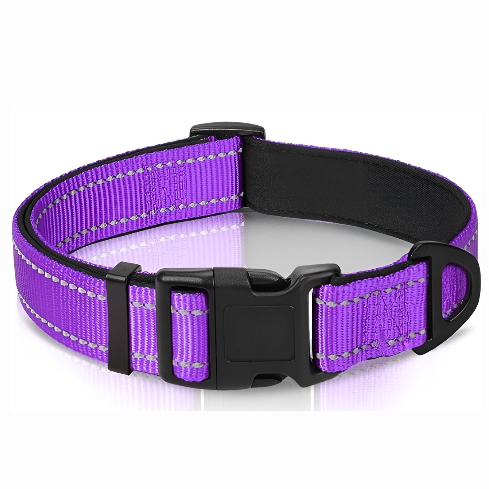 Neoprene Padded Nylon Reflective Dog Collar