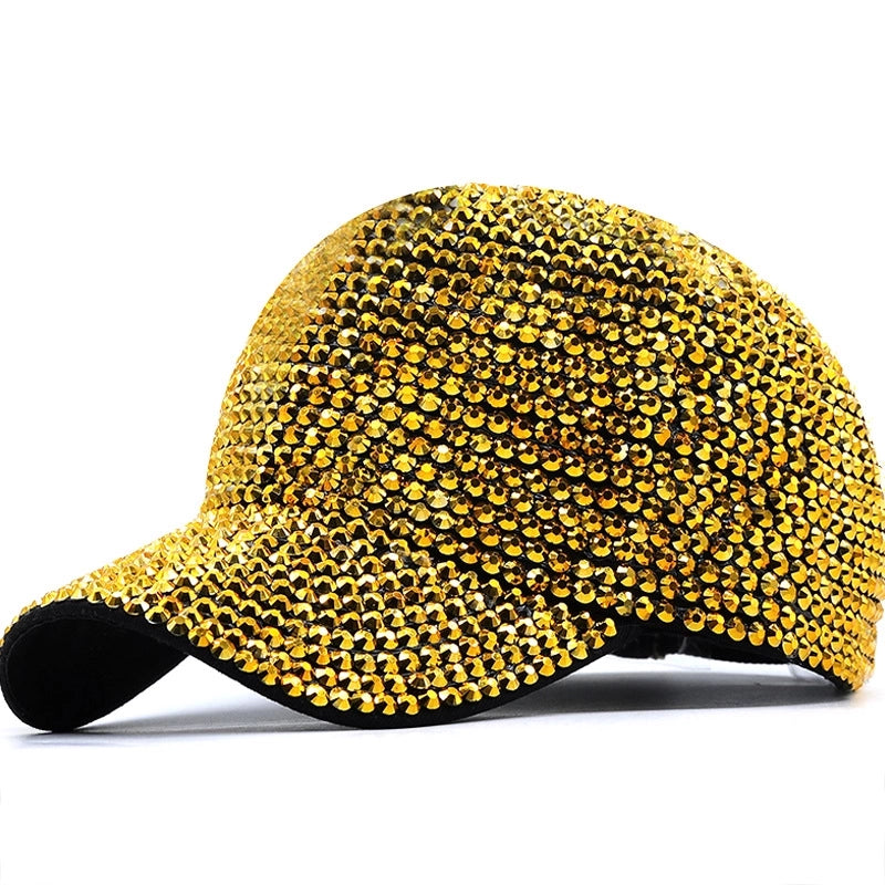 Colorful Rhinestone Decor Cap Multicolors