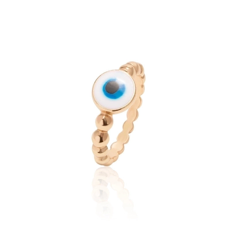 3 Pieces Classic Style Devil's Eye Stainless Steel Plating Gold Plated Open Rings