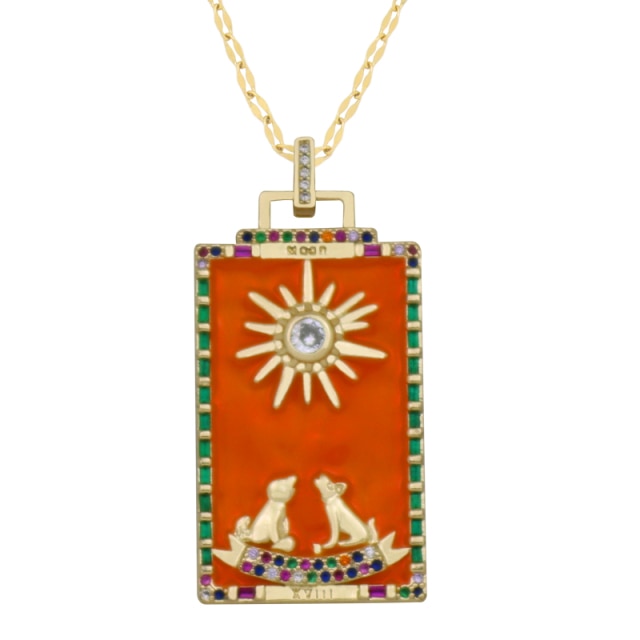 Diamond Tarot Card Necklaces