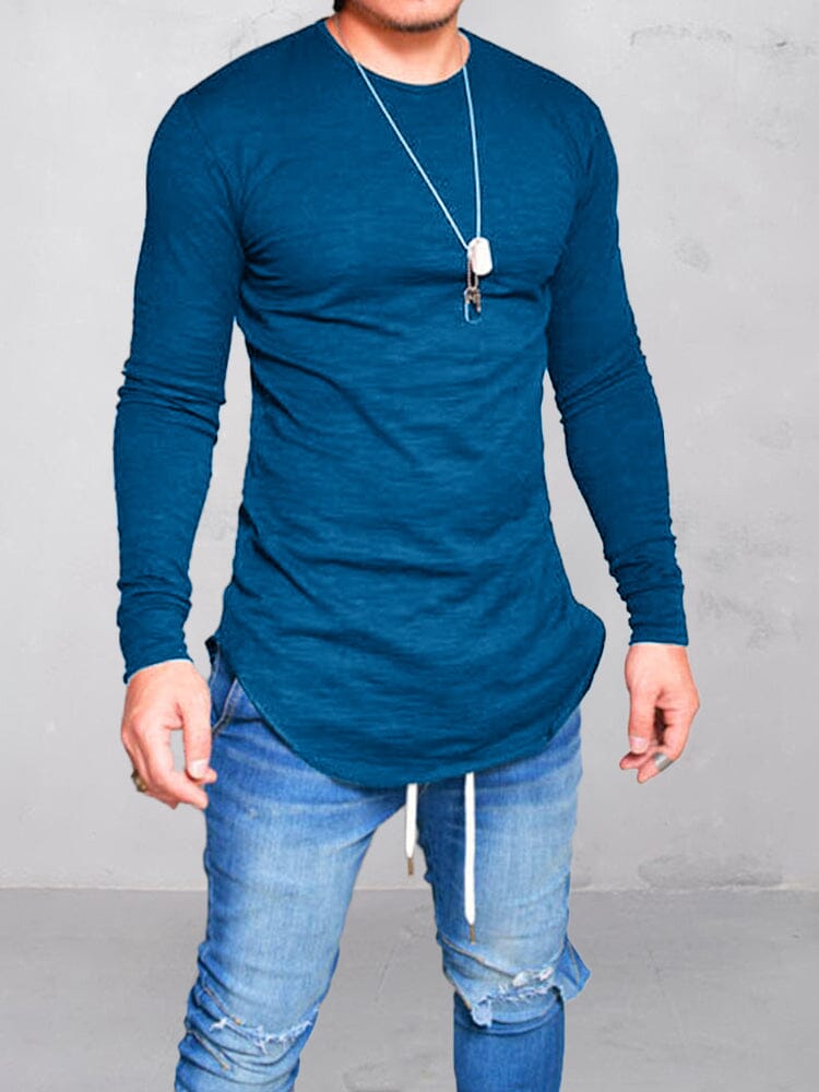 Stylish Curved Hem T-Shirt