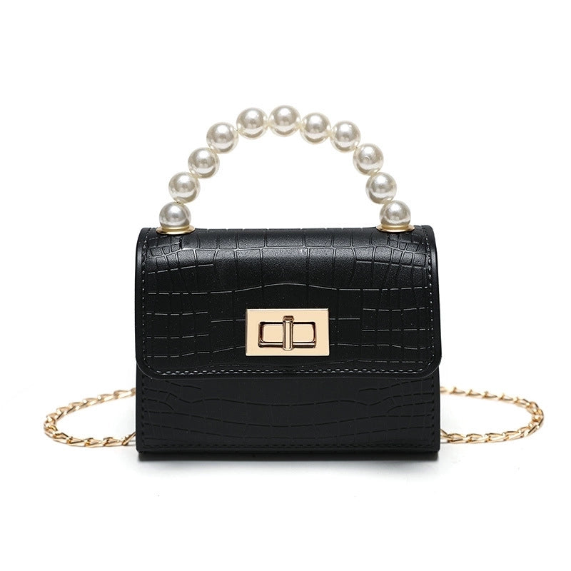Women's Small PVC Solid Color Basic Streetwear Lock Clasp Jelly Bag