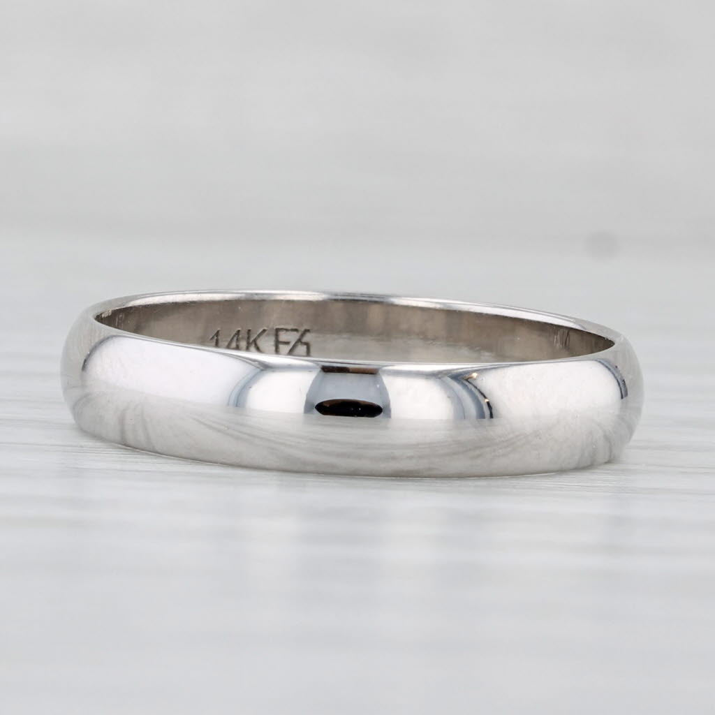White Gold Wedding Band 14k Size 8.75 Ring