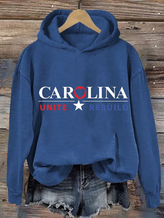 Women's Carolina Unite&Rebulid Printed Casual Hoodie