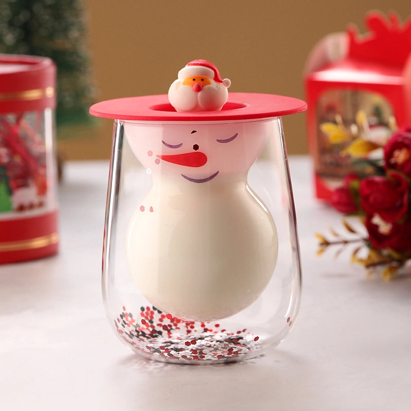 Christmas Casual Vacation Cartoon Borosilicate Glass Water Bottles 1 Piece