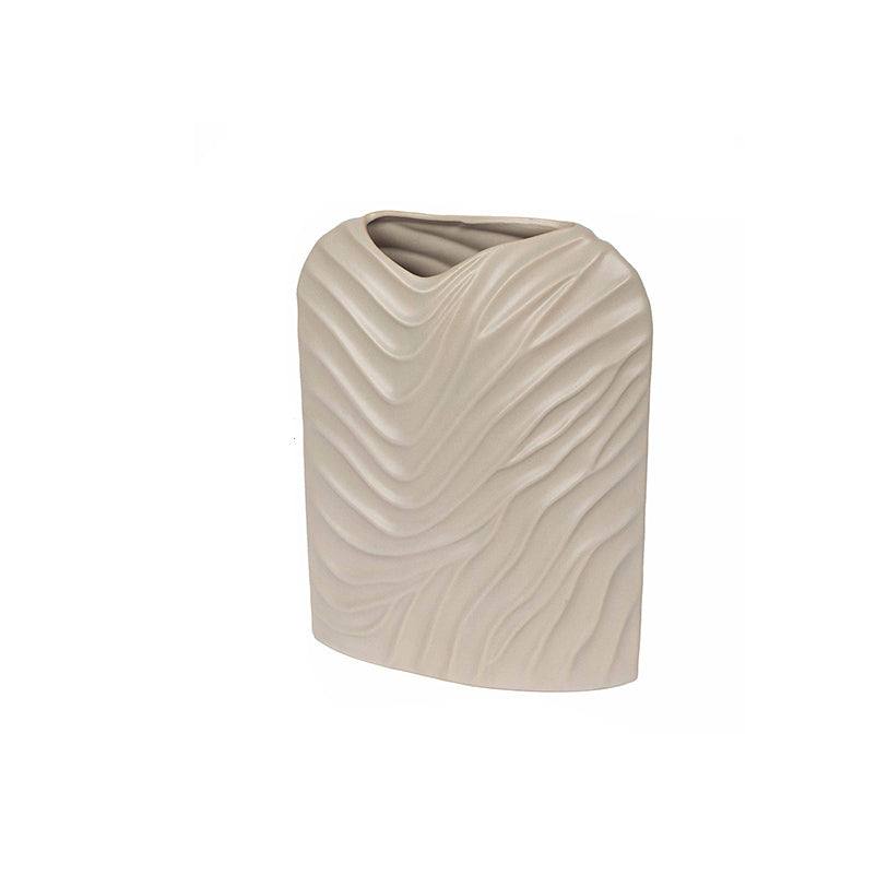 Waves Ceramic Vase - Beige