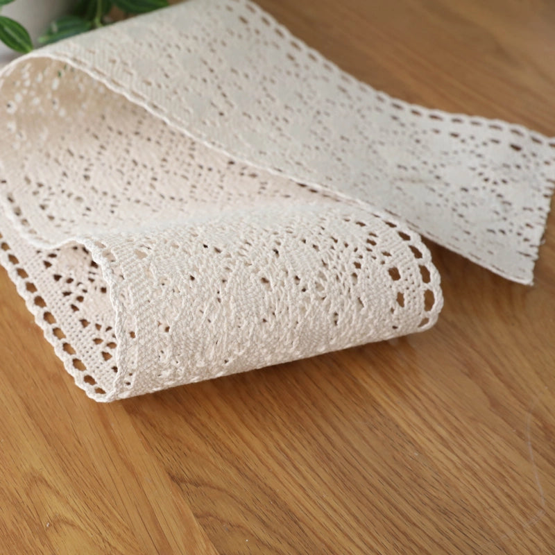 Country Handmade Crochet Table Runner Tablecloth Table Towel Tea Table Towel Cotton Cotton Linen Art