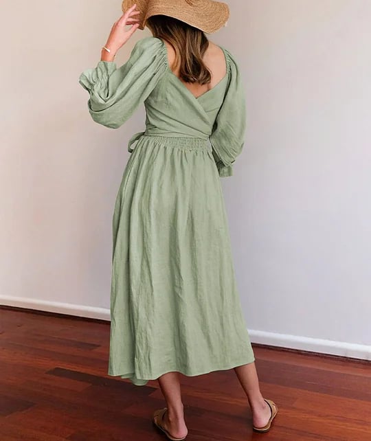 🔥Promotion - 49% OFF🔥French Ruffled Lantern Sleeves Multi-wear Dress