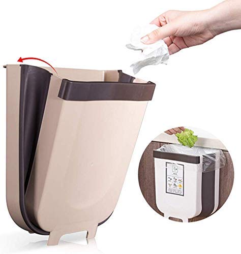 Hanging Trash Can Kitchen Cabinet Door Collapsible Dust Bin. Hanging Trash Holder Dustbin