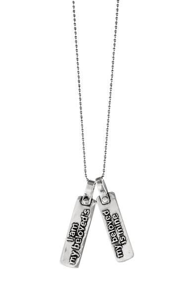 I Am My Beloved Necklace For Two - Silver or Bronze