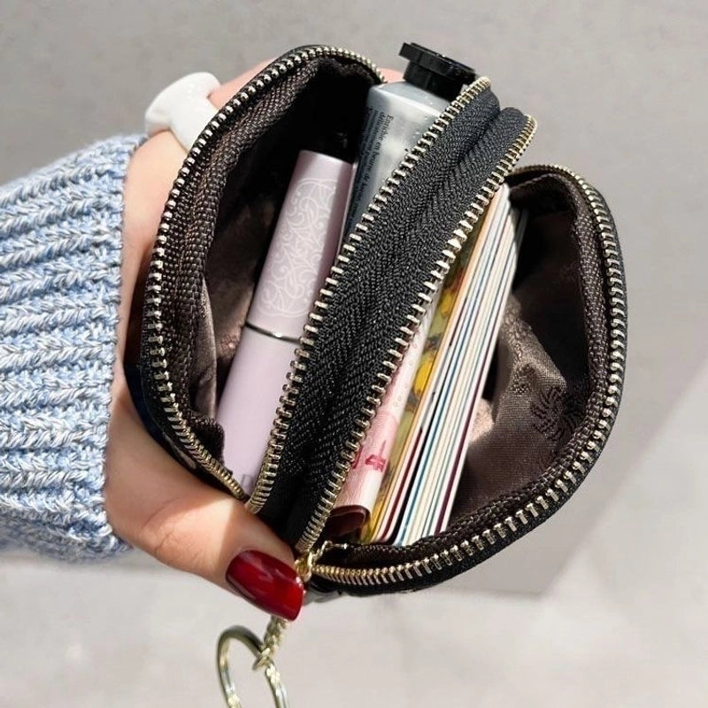 Unisex Houndstooth Pu Leather Zipper Wallets
