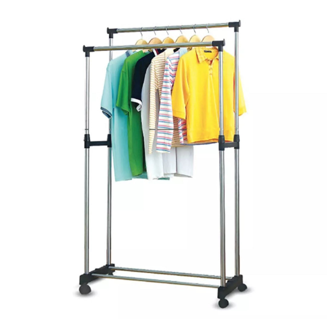 DUAL POLE CLOTHES RACK