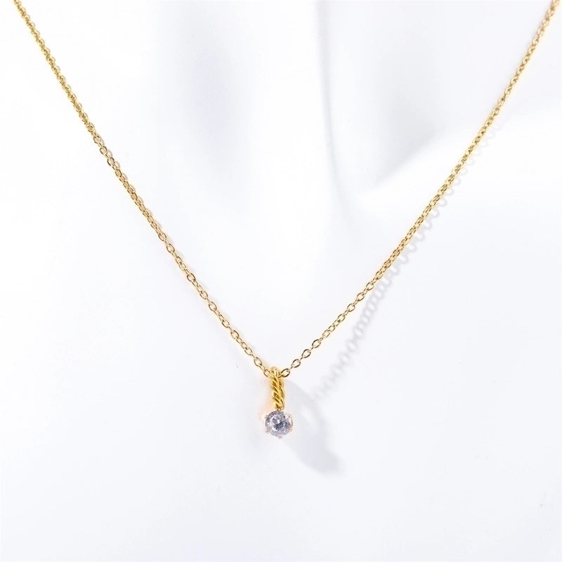 201 Stainless Steel 304 Stainless Steel Titanium Steel Gold Plated Elegant Streetwear Plating Color Block Necklace
