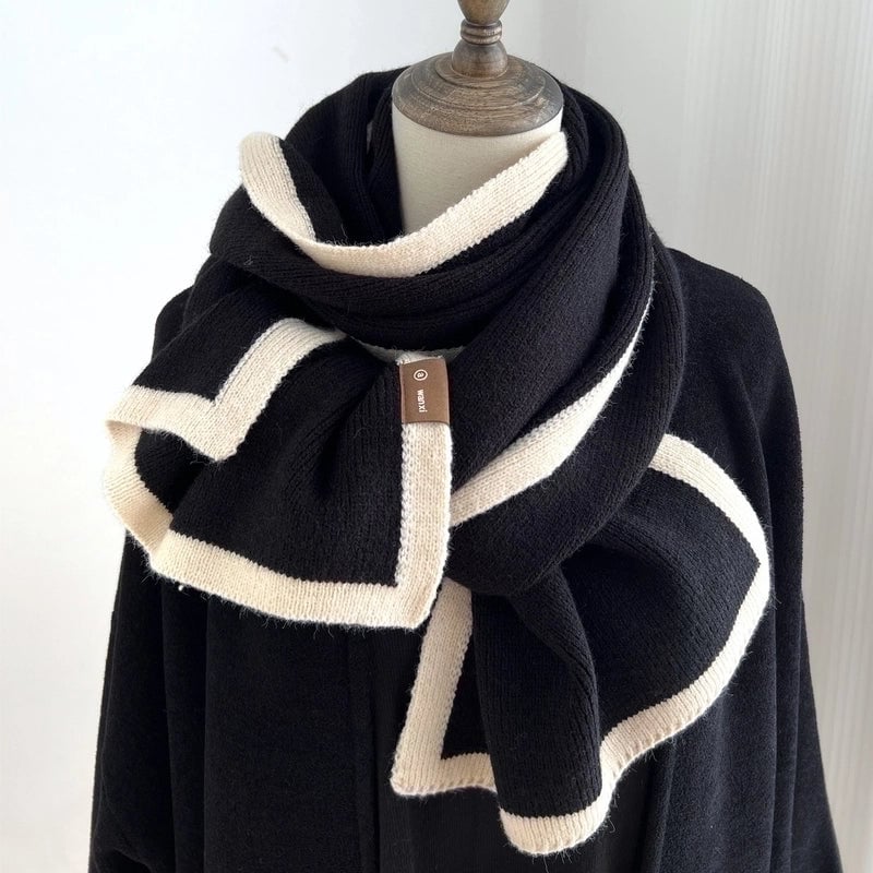 Women's Basic  Color Block Knit Scarf