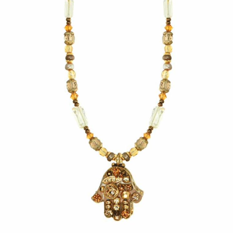 Multi Gold Hamsa Necklace