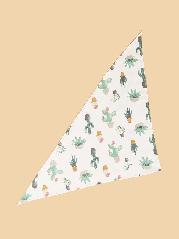 Cartoon Style Cotton Flower Printing Pet Saliva Towel
