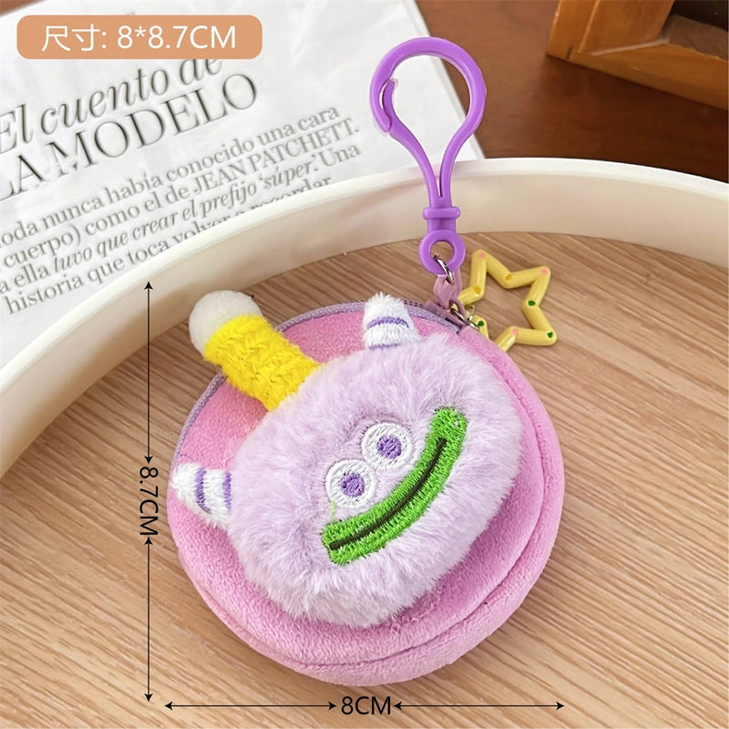 Unisex Animal Capybara Plush Side Zipper Coin Purses