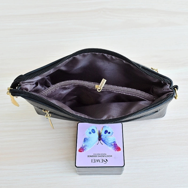 Bag Women's Messenger Bag Casual Small Square Bag Women's Zipper Small Bag Simple Shoulder Bag Middle-aged And Elderly Mothers Shopping Bag