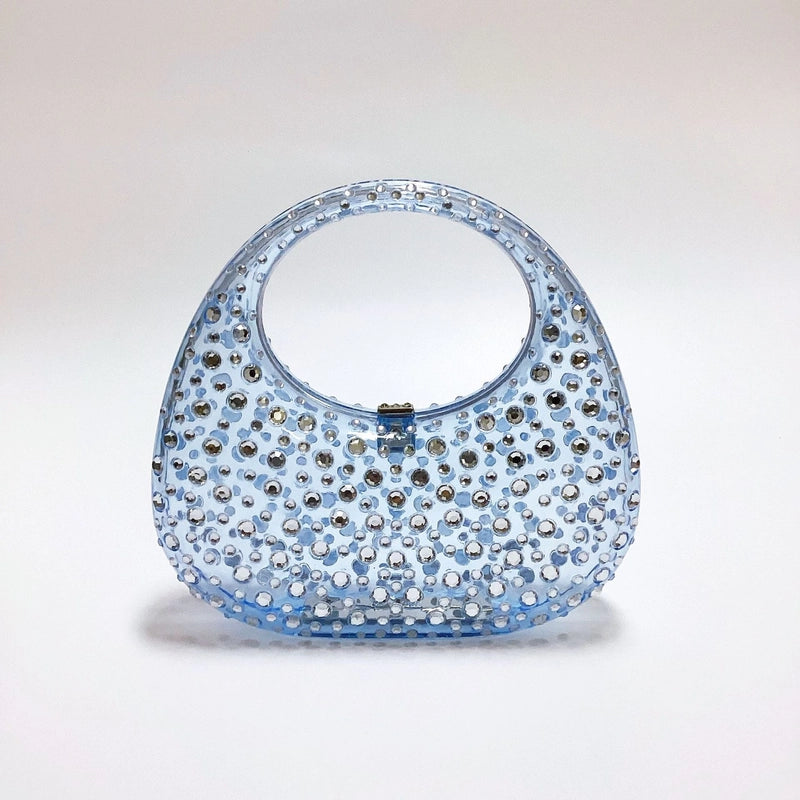 Women's Small Arylic Solid Color Elegant Round Lock Clasp Underarm Bag