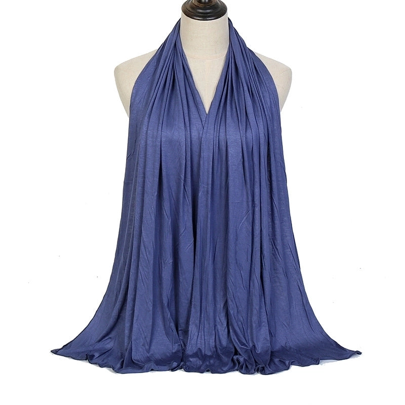 Women's Minimalist Solid Color Monel Scarf