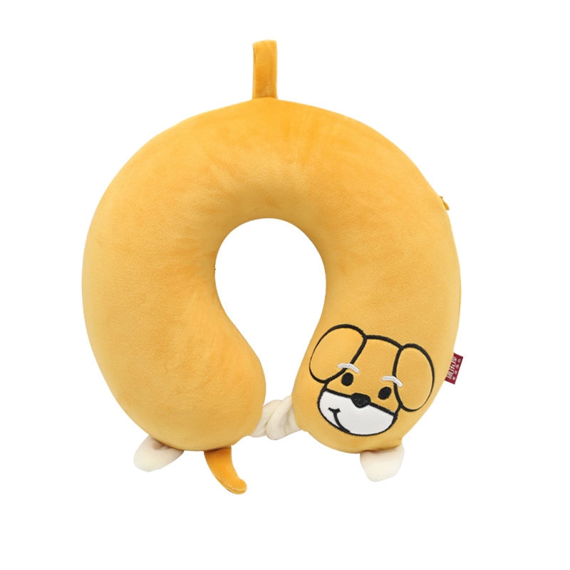 Cartoon Memory Cotton U-shaped Pillow Leisure House Travel Office Neck Pillow Slow Rebound Aircraft Travel Neck Pillow