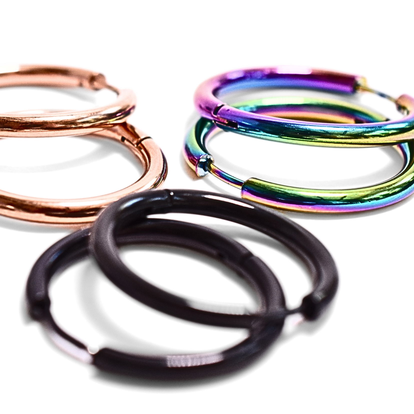 18mm Classic hoops - Black