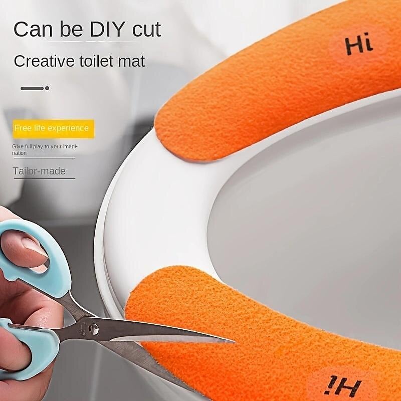 Stick-on Toilet Seat Washable & Cuttable