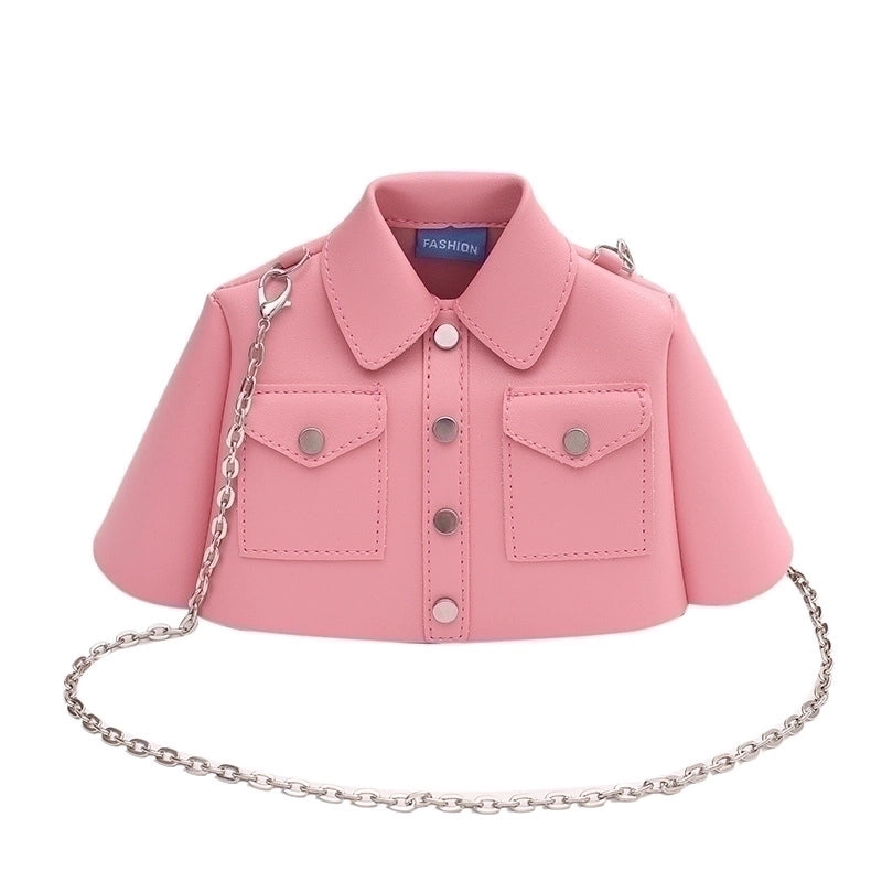 Women's Medium Pu Leather Solid Color Basic Streetwear Square Zipper Shoulder Bag Crossbody Bag Chain Bag