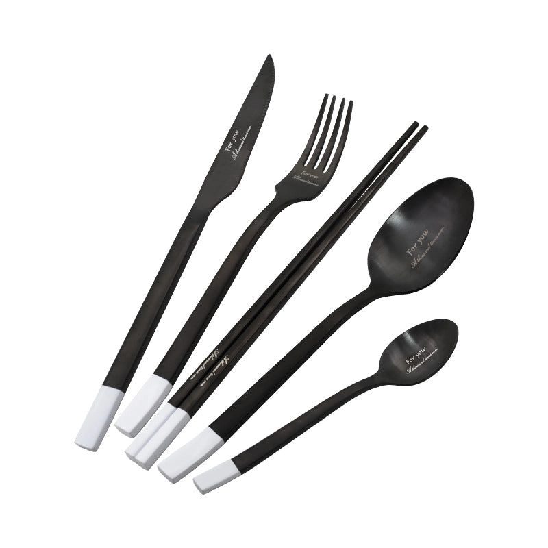 Casual Solid Color Stainless Steel Tableware