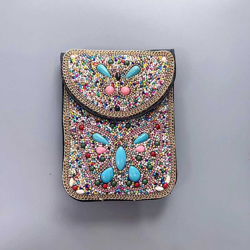 Women's Pu Leather Flower Vintage Style Classic Style Square Magnetic Buckle Phone Wallets