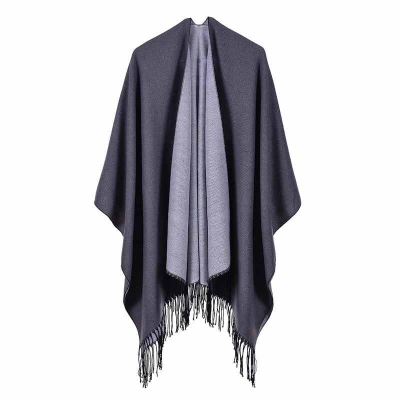 Women's Streetwear Solid Color Imitation Cashmere Tassel Shawl