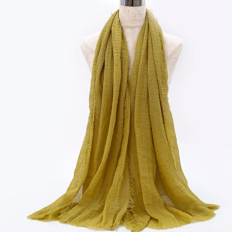 Women's Elegant Minimalist Solid Color Cotton Shawl